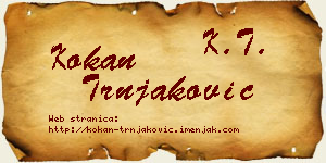 Kokan Trnjaković vizit kartica